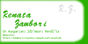 renata zambori business card